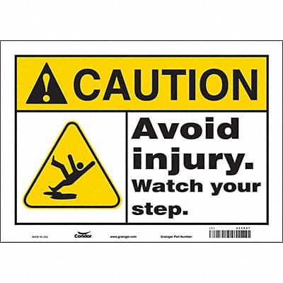 Safety Sign 10 in x 14 in Vinyl