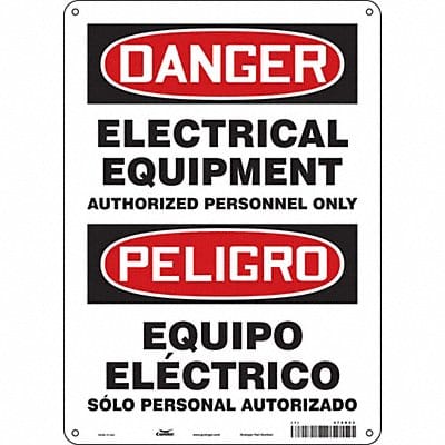 Safety Sign 14 inx10 in Polyethylene