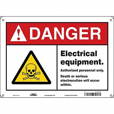 Safety Sign 10 in x 14 in Aluminum