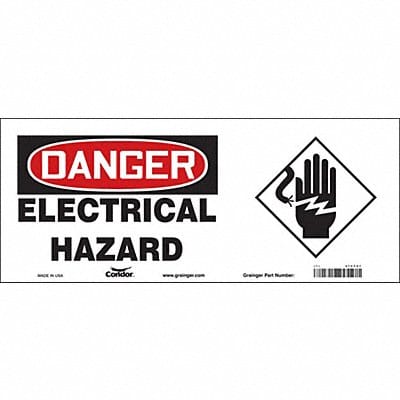 Safety Sign 7 in x 17 in Vinyl