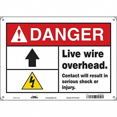 Safety Sign 10 inx14 in Aluminum