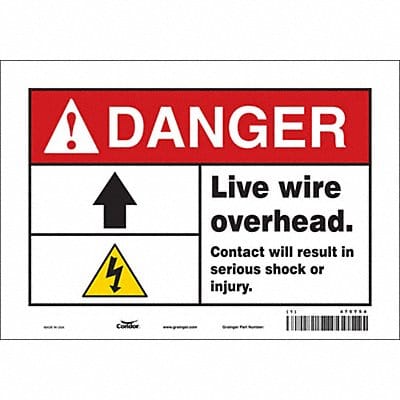 Safety Sign 7 in x 10 in Vinyl