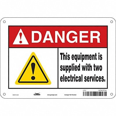 Safety Sign 7 in x 10 in Aluminum