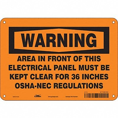 Safety Sign 7 inx10 in Polyethylene