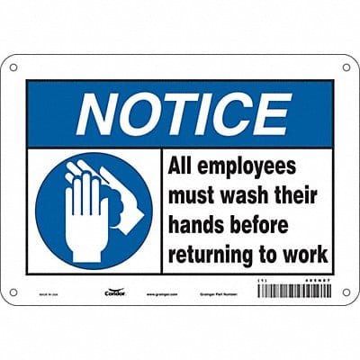 Safety Sign 7 in x 10 in Aluminum