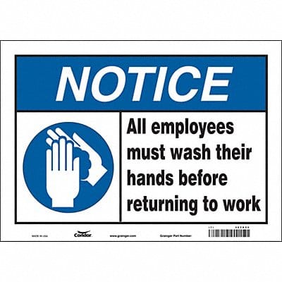 Safety Sign 10 in x 14 in Vinyl