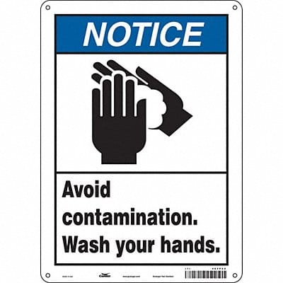 Safety Sign 14 in x 10 in Polyethylene