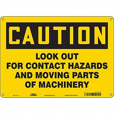 Safety Sign 10 inx14 in Aluminum