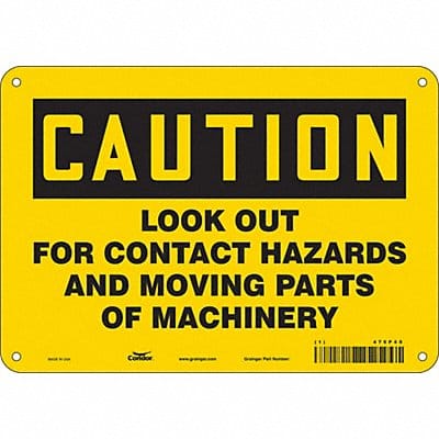 Safety Sign 7 in x 10 in Polyethylene