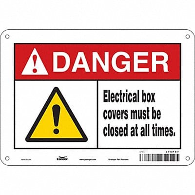 Safety Sign 7 in x 10 in Aluminum