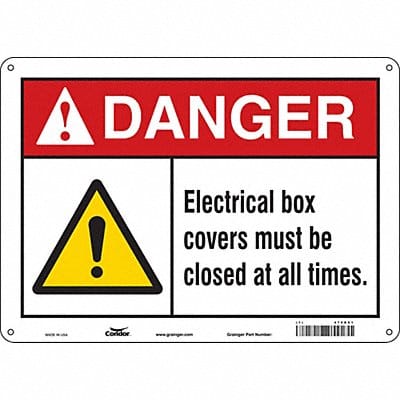 Safety Sign 10 inx14 in Polyethylene