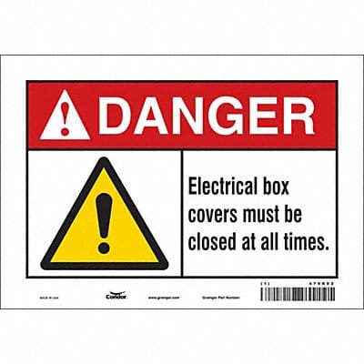 Safety Sign 7 inx10 in Vinyl