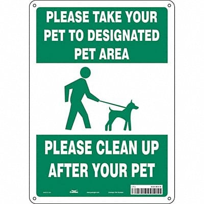 Safety Sign 14 in x 10 in Polyethylene