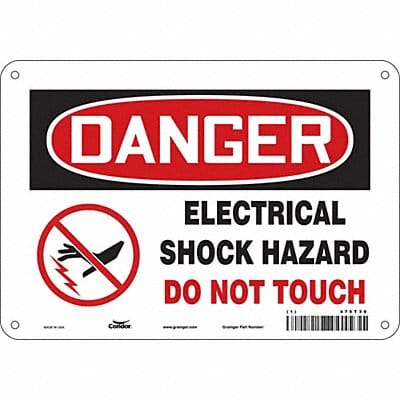 Safety Sign 7 in x 10 in Aluminum