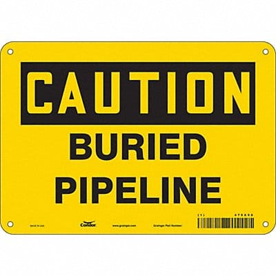 Safety Sign 7 in x 10 in Polyethylene