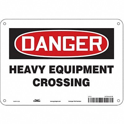 J8679 Safety Sign 7 in x 10 in Aluminum