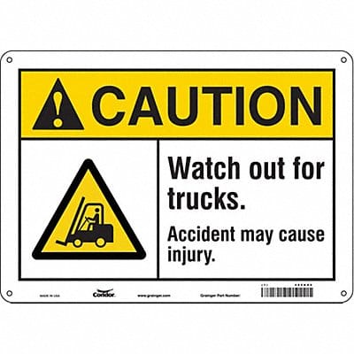 Safety Sign 10 inx14 in Polyethylene