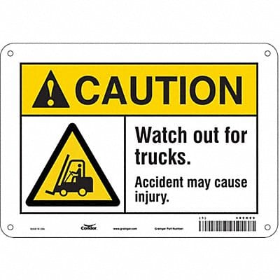 Safety Sign 7 in x 10 in Vinyl