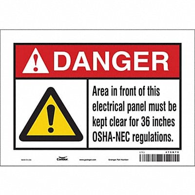 Safety Sign 7 inx10 in Vinyl