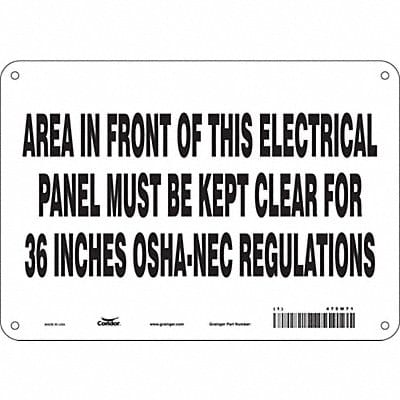 Safety Sign 7 in x 10 in Aluminum