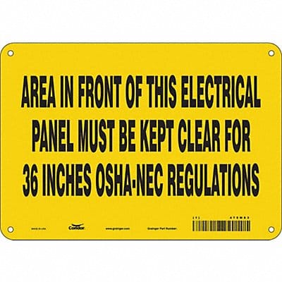 Safety Sign 7 in x 10 in Polyethylene