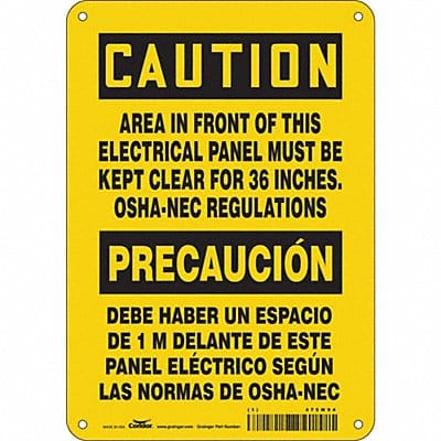 Safety Sign 10 inx7 in Aluminum