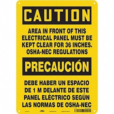 Safety Sign 14 inx10 in Aluminum