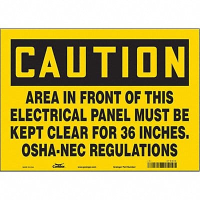 J6945 Safety Sign 10 inx14 in Vinyl