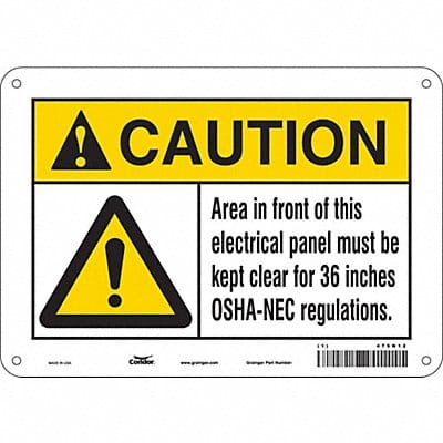 Safety Sign 7 inx10 in Polyethylene