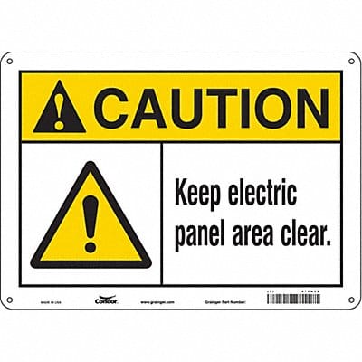 Safety Sign 10 in x 14 in Aluminum