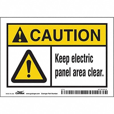 Safety Sign 3.5in x 5in Vinyl