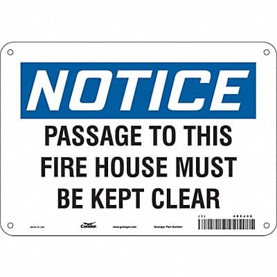 Safety Sign 7 in x 10 in Polyethylene