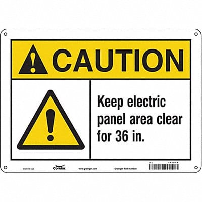 Safety Sign 10 in x 14 in Aluminum