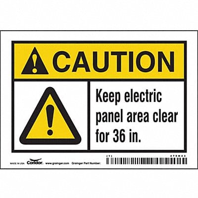 Safety Sign 3 1/2 inx5 in Vinyl