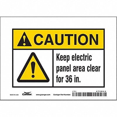 Safety Sign 5 inx7 in Vinyl