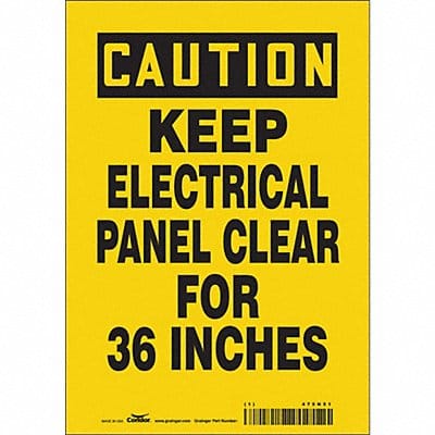 Safety Sign 10 inx7 in Vinyl