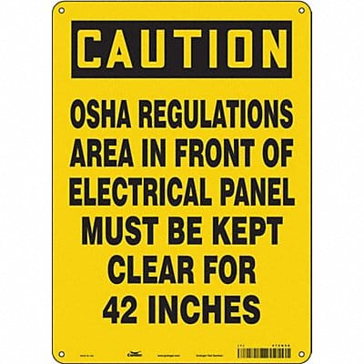 Safety Sign 14 inx10 in Polyethylene