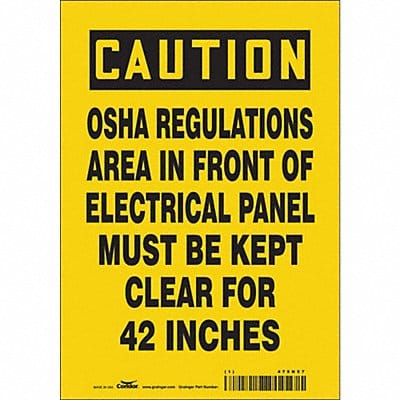 Safety Sign 10 inx7 in Vinyl