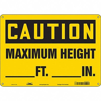 Safety Sign 10 inx14 in Aluminum