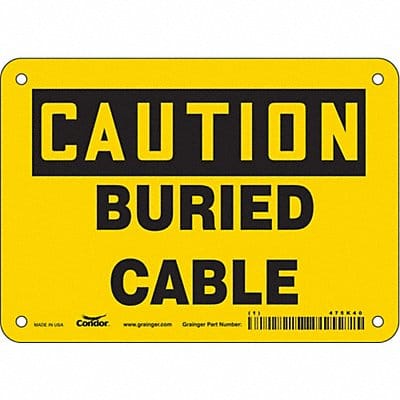 J8809 Safety Sign 5 in x 7 in Vinyl