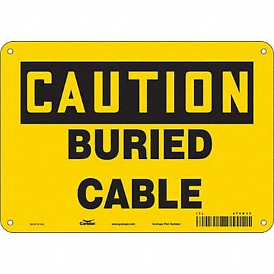 J8809 Safety Sign 7 in x 10 in Vinyl