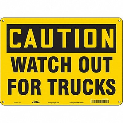 Safety Sign 10 inx14 in Aluminum