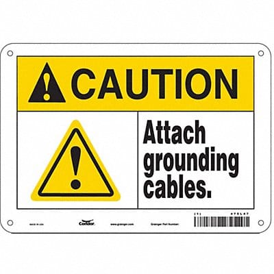 Safety Sign 7 in x 10 in Polyethylene