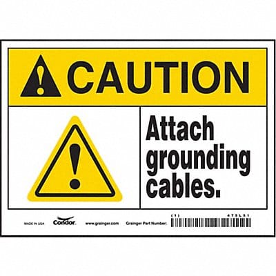 Safety Sign 7 in x 10 in Vinyl