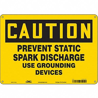 Safety Sign 10 in x 14 in Aluminum