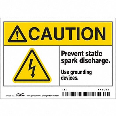 Safety Sign 3.5in x 5in Vinyl