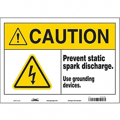 Safety Sign 10 in x 14 in Vinyl