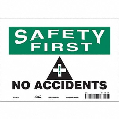 Safety Sign 7 inx10 in Vinyl