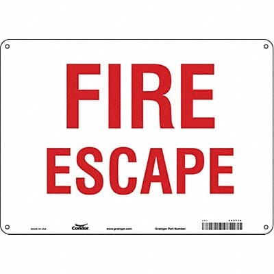 Safety Sign 10 in x 14 in Aluminum