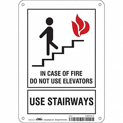 Safety Sign 10 inx7 in Glow Vinyl